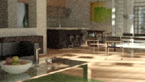 Renderizado de iray en una GPU Fermi después de 2 minutos