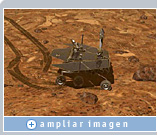 Los movimientos del robot se planifican cuidadosamente. Los científicos examinan cada ruta posible y eligen los objetivos del estudio "sobrevolando" una reconstrucción virtual del suelo de Marte. Esta imagen, cedida por la NASA/JPL/Cornell/Maas Digital LLC, ha sido creada con gráficos NVIDIA.