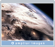 El realismo de los efectos generados mediante gráficos NVIDIA son la marca de fábrica de Zoic. Como muestra, obsérvese este impresionante fotograma de Battlestar Galactica, que parece haber sido extraído directamente del espacio