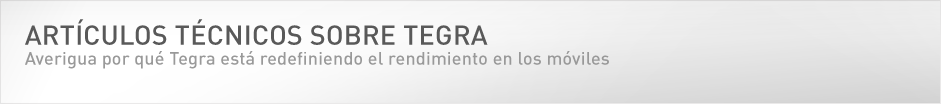 Artículos técnicos sobre Tegra