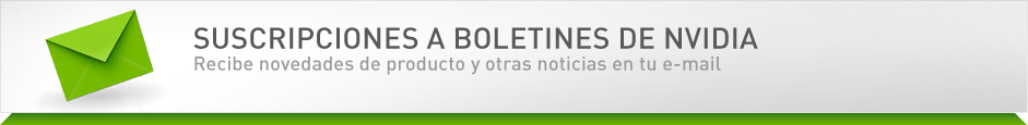 Suscripciones a boletines de NVIDIA