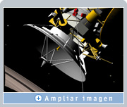 
Use Celestia para seguir el trayecto que la nave Cassini realizó en su órbita alrededor de Saturno el 1 de julio de 2004. 
