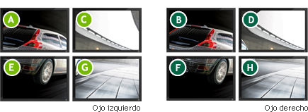 8-Display Connections for 4-Display Stereo Mosaic