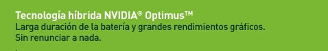 Tecnología NVIDIA Optimus
