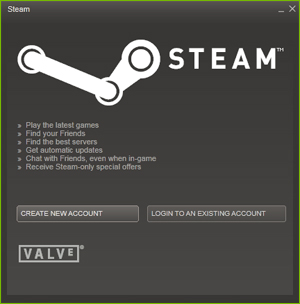 Ejecuta Steam y abre la sesión. Si aún no tienes cuenta en Steam, necesitarás crear una