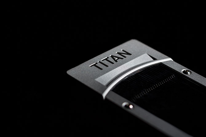 Primer plano de la tarjeta gráfica GeForce GTX TITAN Black
